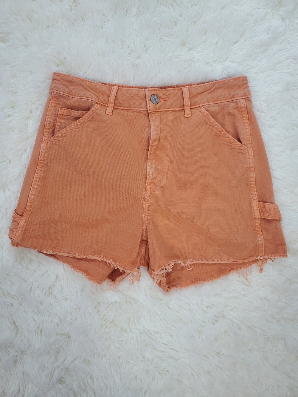 American Eagle Size 4 Orange Stretch Highest Rise 90s Boyfriend Short
